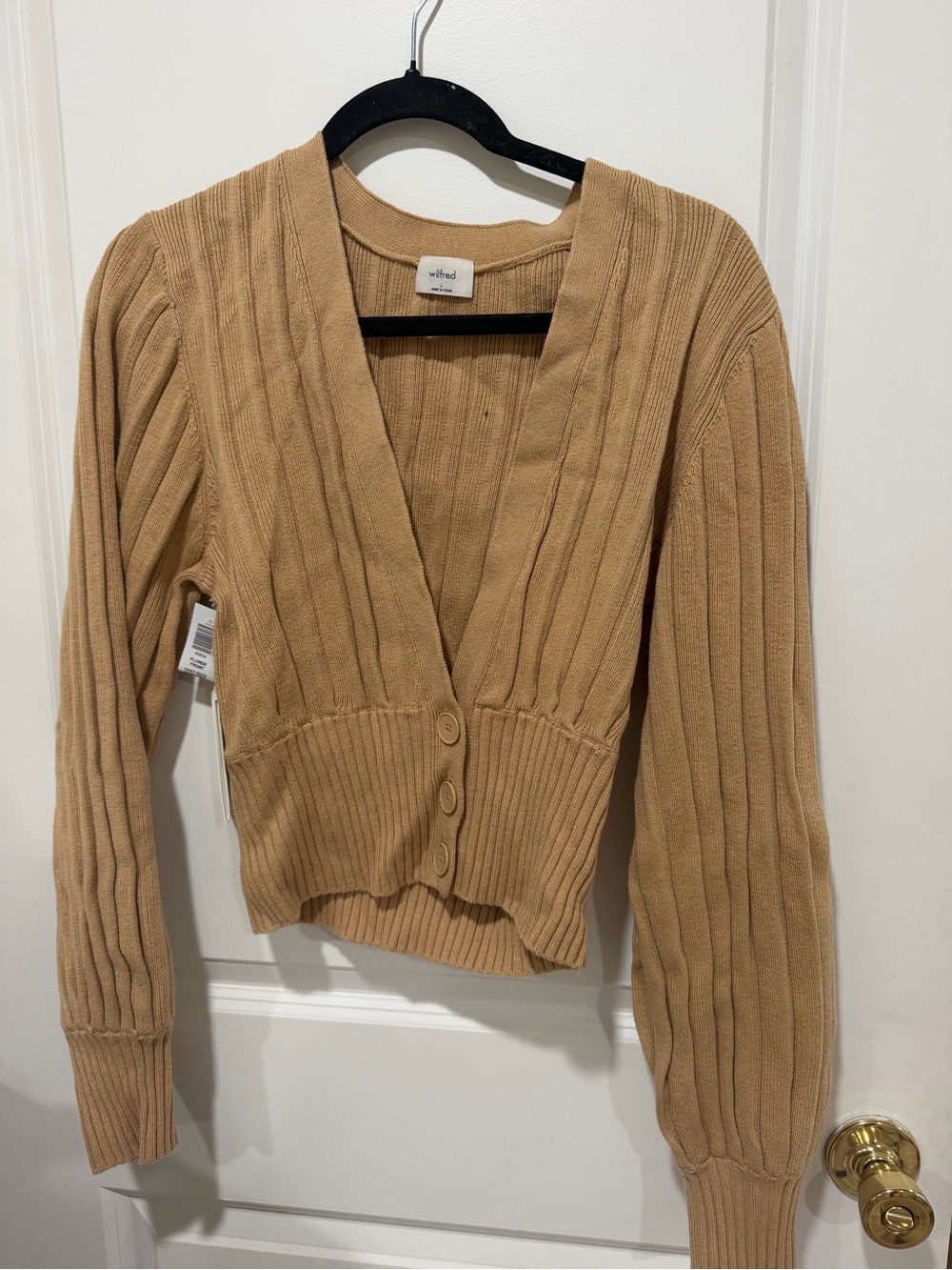 Aritzia Wilfred Ribbed Button-Front Women's cardigan